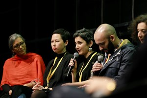 Discussion: Amina Ahmed, Lara Day, Maryam Ghoreshi & Ali Shayesteh. Morning Notes: Day 2. FIELD MEETING Take 6: Thinking Collections (26 January 2019), in collaboration with Alserkal Avenue, Dubai. Courtesy of Asia Contemporary Art Week (ACAW).
